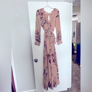 Baltic Born Lydia Taupe Floral Maxi Dress XXL Plus Size Fall Fashion Wedding